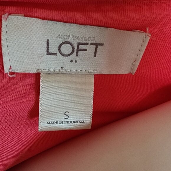 Ann Taylor Loft Dress Womens Size S Small Pink Blue Colorblock Sleeveless V Neck - Picture 5 of 6